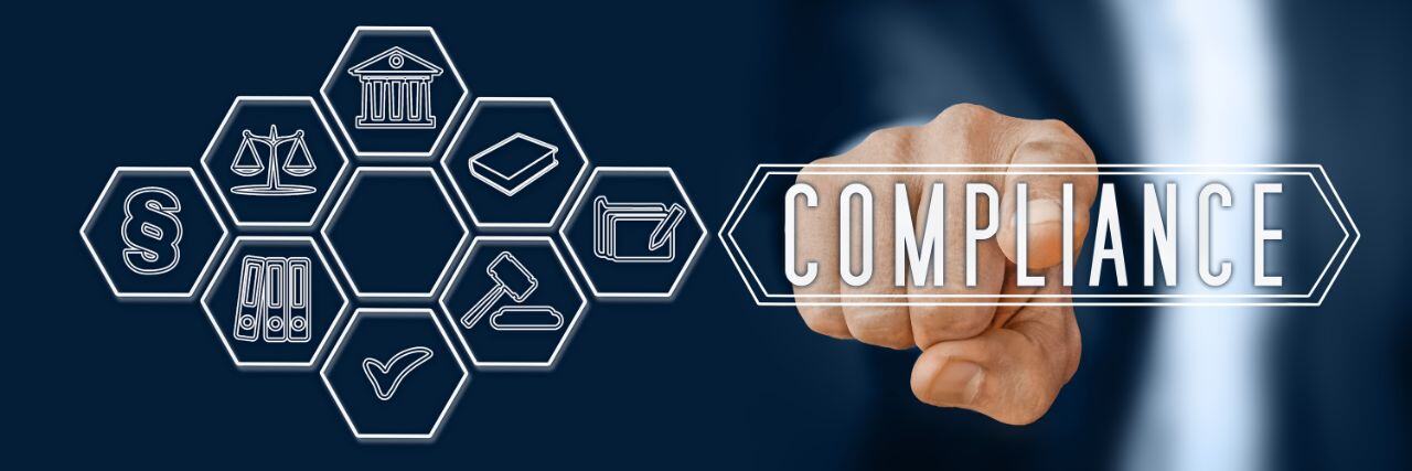 a person pointing to the word compliance with the benefits beside it