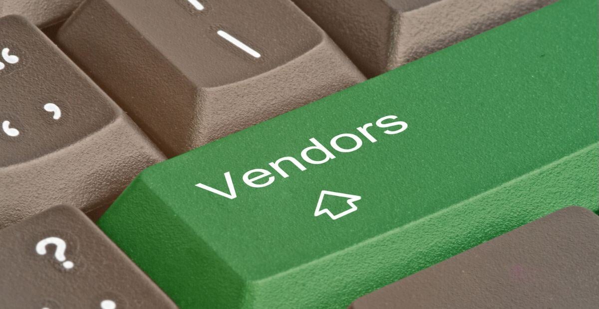 the word vendor on a keyboard key