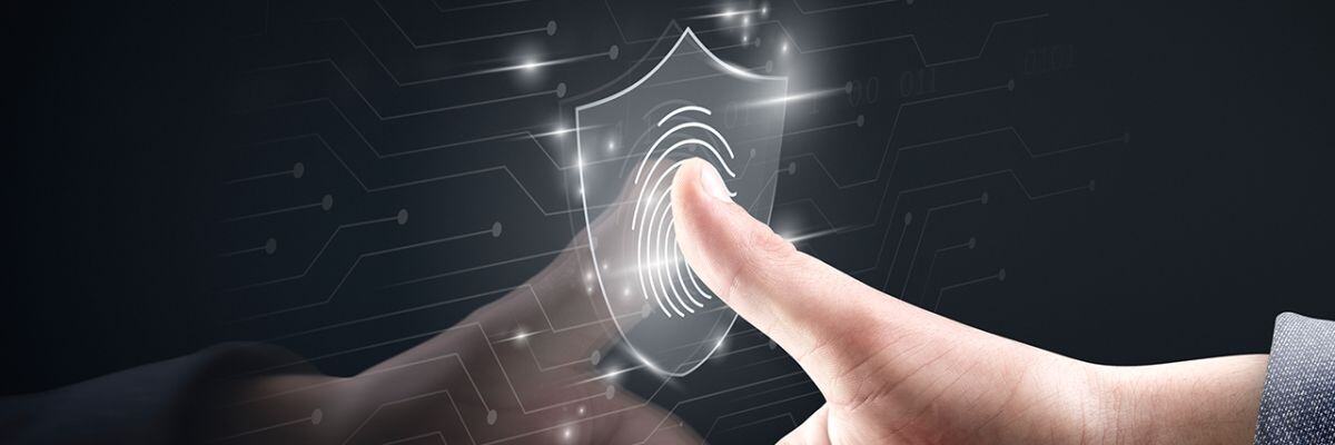 a fingerprint biometrics to represent safety online