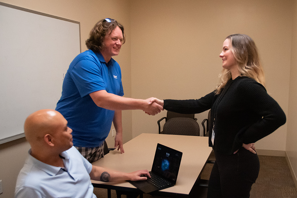 An ITS business analyst meeting a prospective client