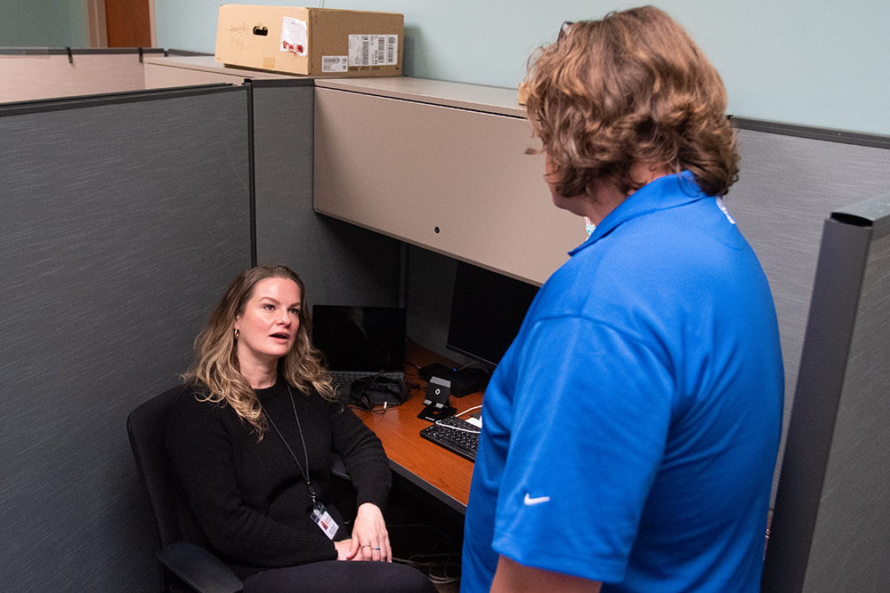 An ITS team reviewing a client's data sources