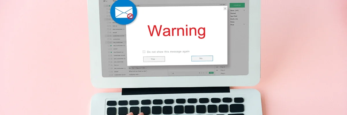 Email with a Warning prompt