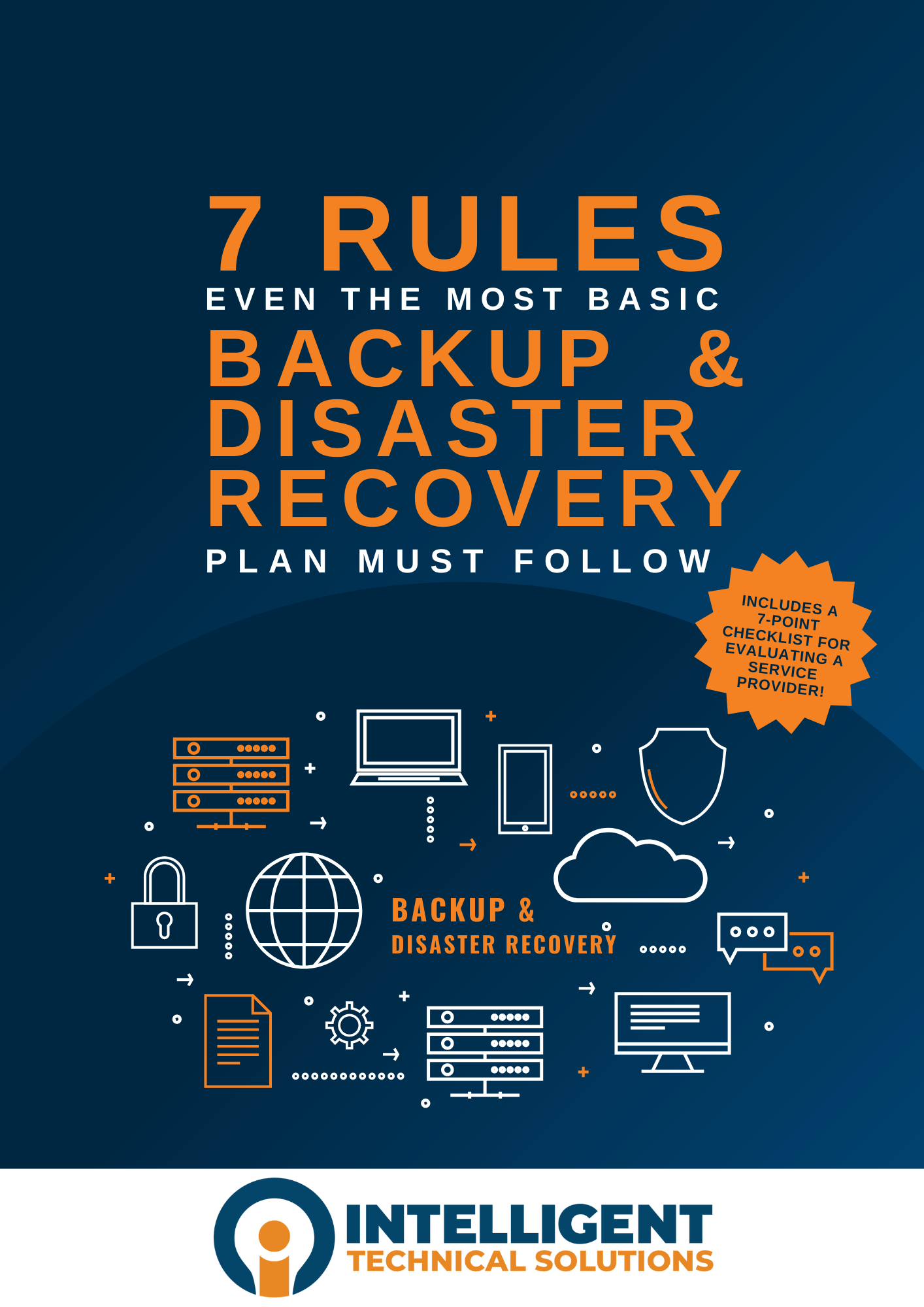 The ITS 7 Rules of Backup and Disaster Recovery eBook cover