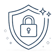 Shield and padlock