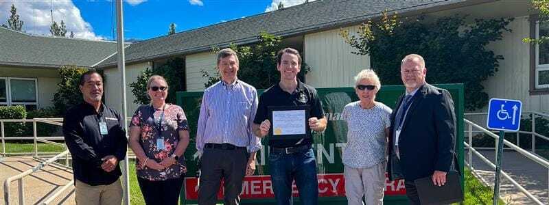 Eastern Plumas Health Care team members outside the hospital
