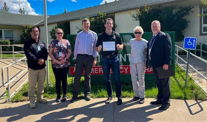 Eastern Plumas Health Care team members outside the hospital