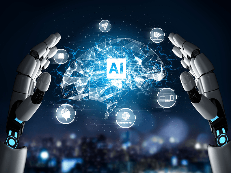 Illustration of artificial intelligence in business systems