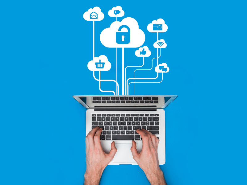 A team working safely online in a shared workspace
