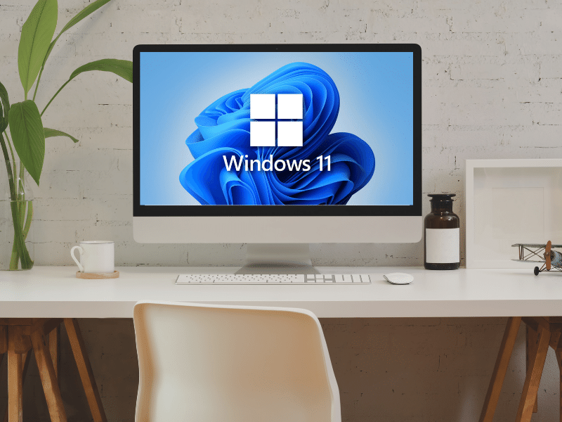 A Windows 11 upgrade on a business laptop