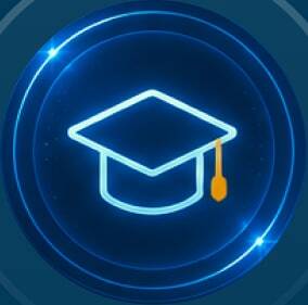 Learning Center graduation cap icon